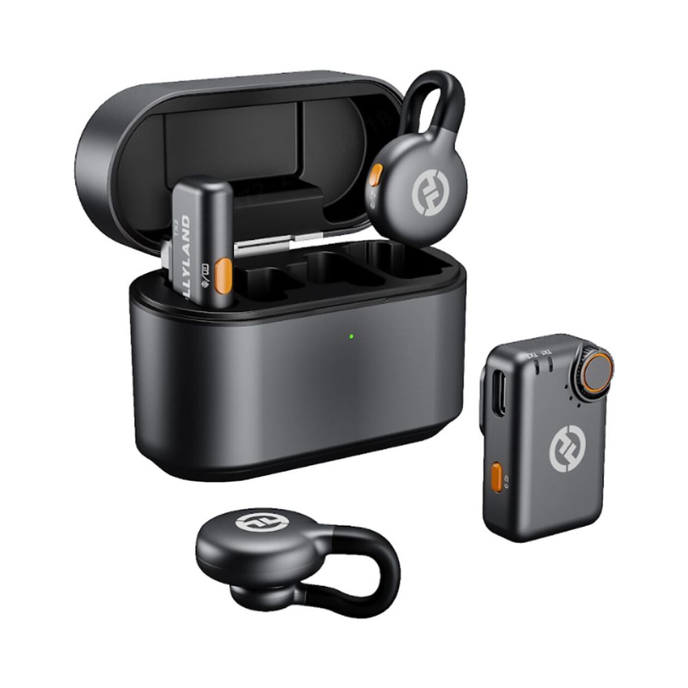 Hollyland LARK M2S Combo 2-Person Wireless Microphone System for Cameras and Mobile Devices (2.4 GHz, Space Gray)