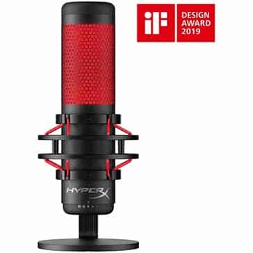 HyperX QuadCast – USB Condenser Gaming Microphone, Anti-Vibration Shock Mount,