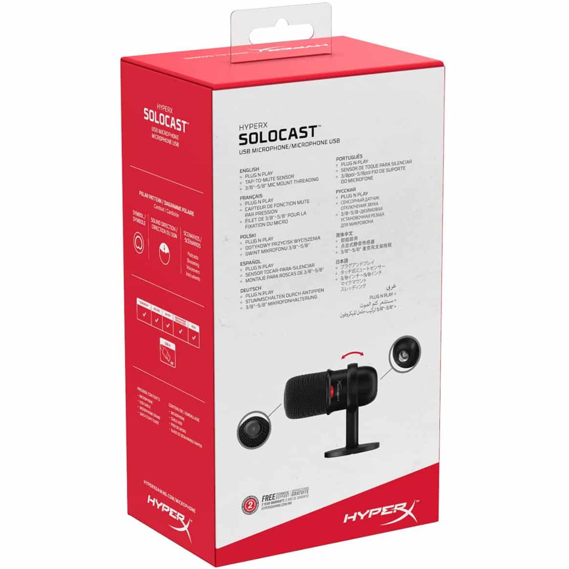 HyperX SoloCast – USB Condenser Gaming Microphone, for PC