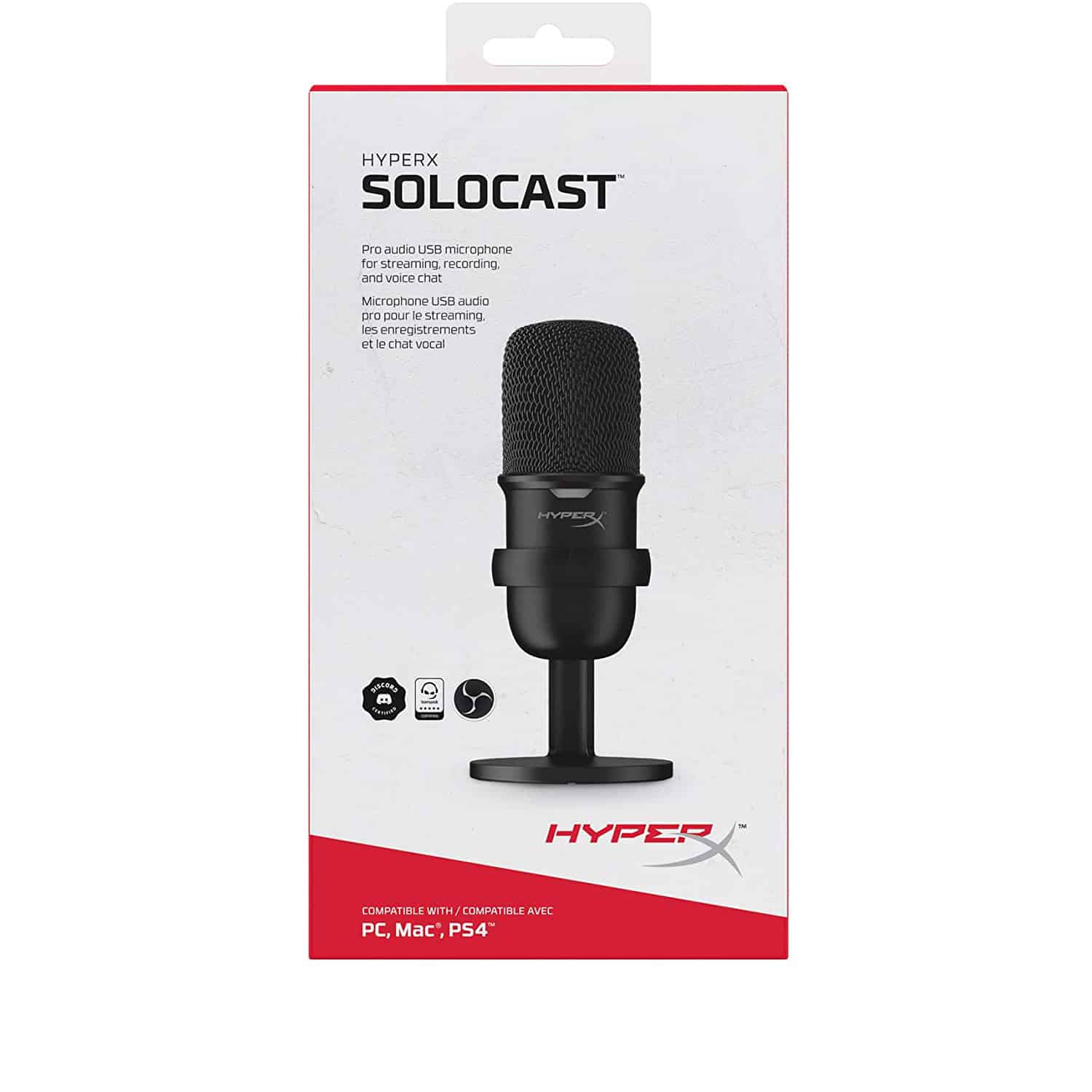 HyperX SoloCast – USB Condenser Gaming Microphone, for PC