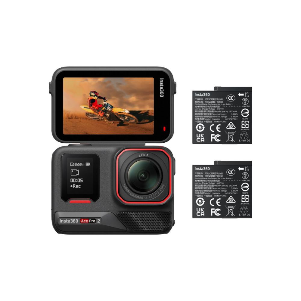 Insta360 Ace Pro 2 Action Camera Battery Bundle