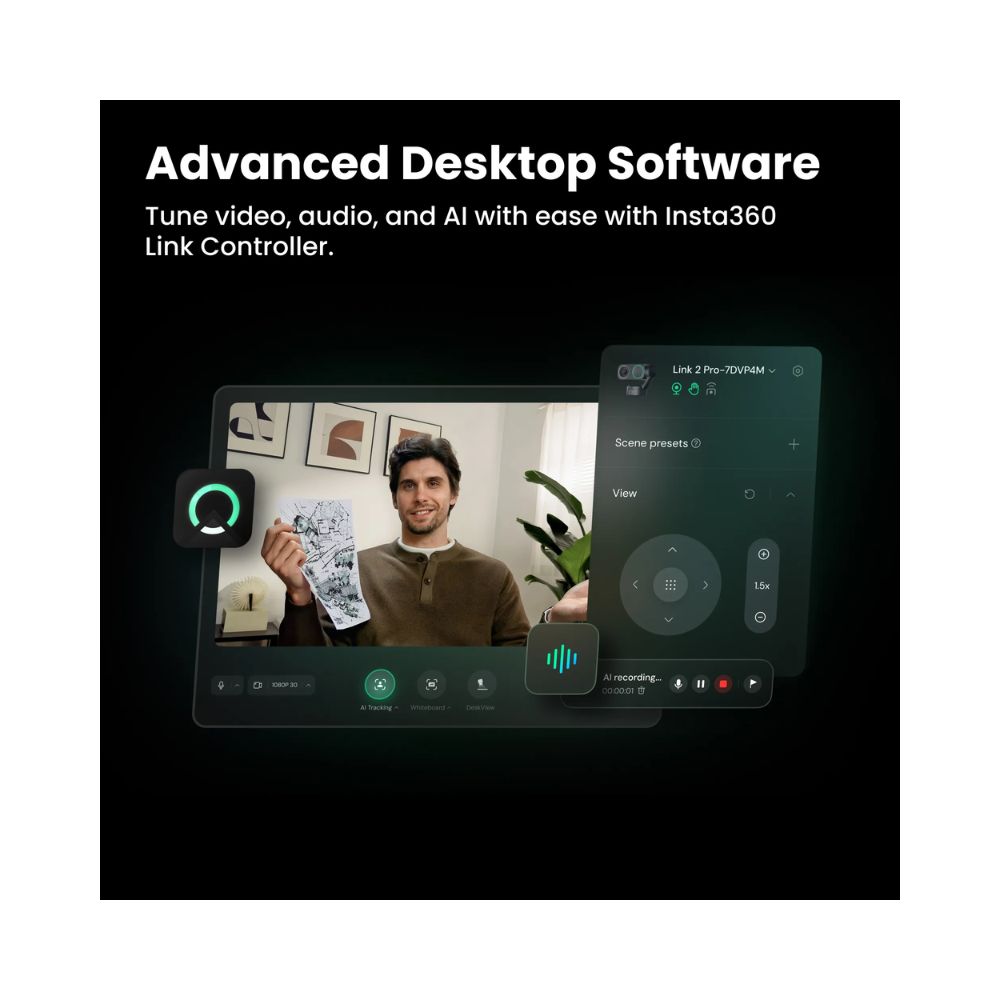 Insta360 Link 2 Pro – 4K AI Webcam