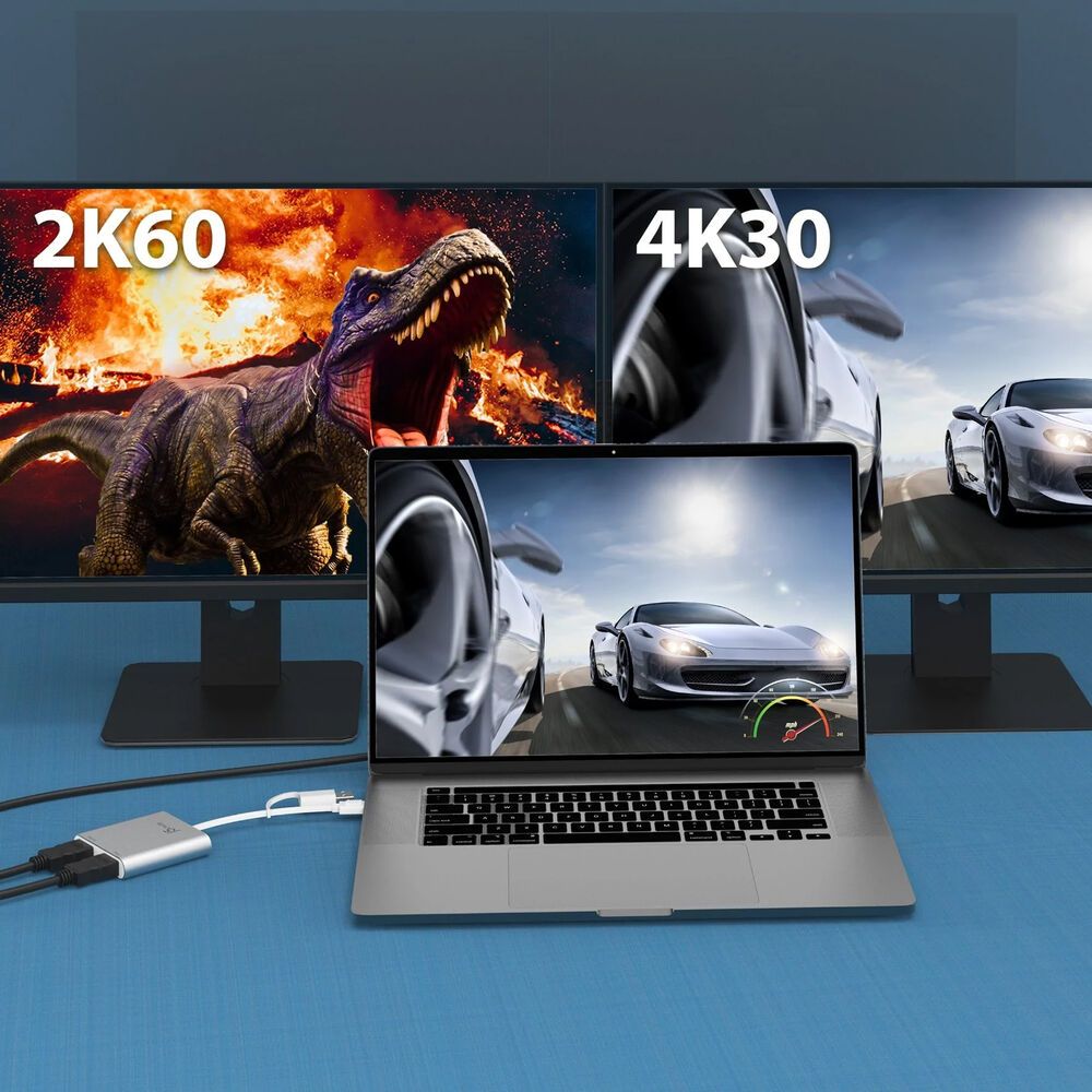 j5create JCA365 USB-C to Dual HDMI Multi-Monitor Adapter