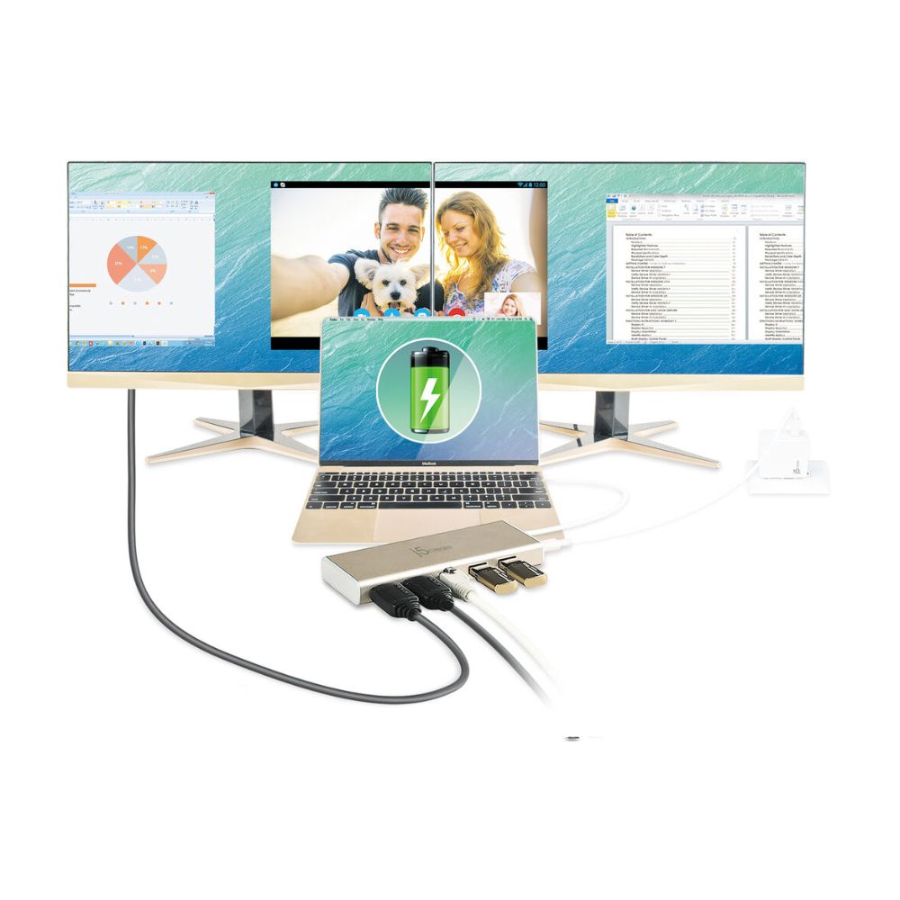 j5create JCD381 5-in-1 USB 3.1 Gen 1 Type-C Dock