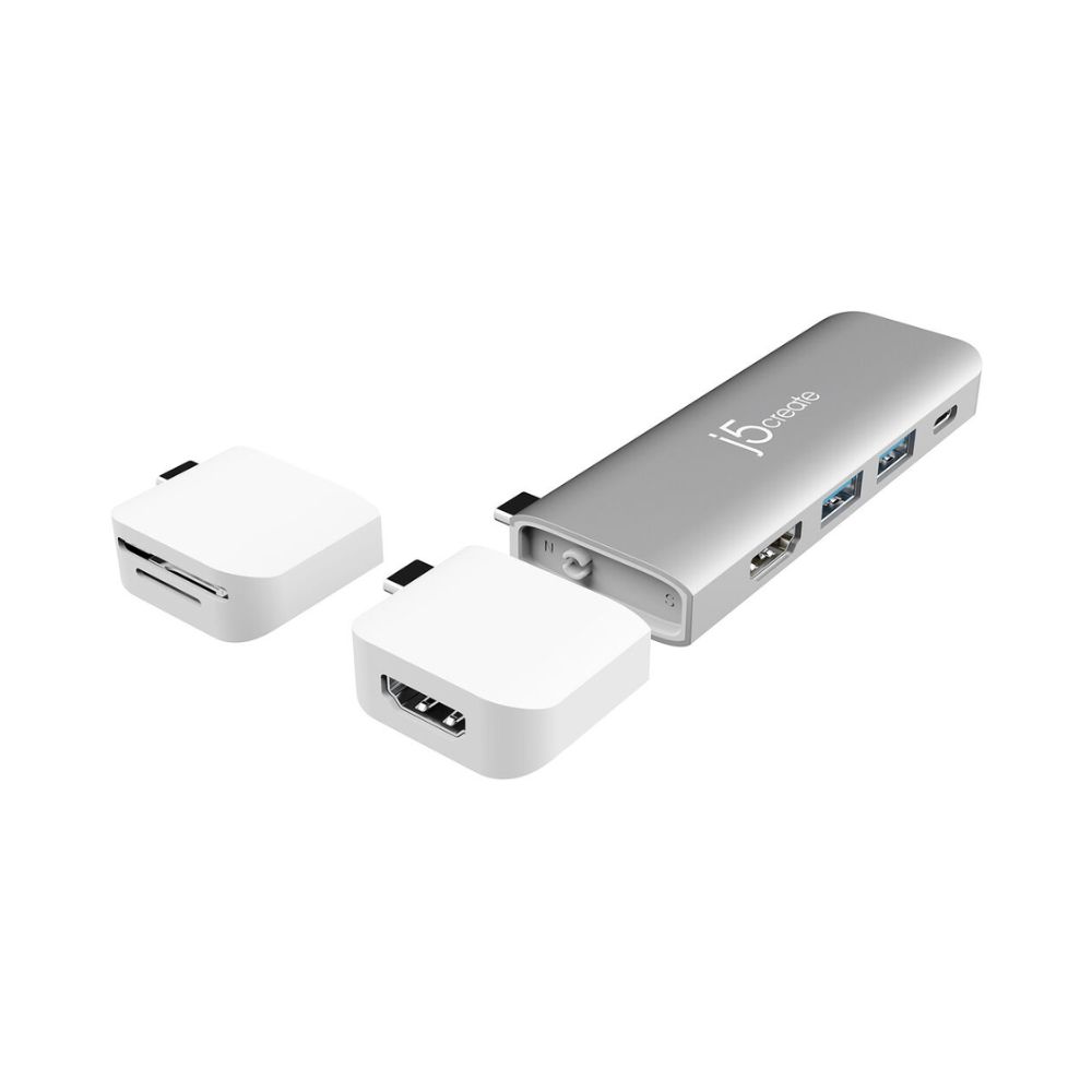 j5create JCD387 Ultradrive Kit USB-C Dual-Display Modular Dock for Macbook, Macbook Air &amp; Macbook Pro