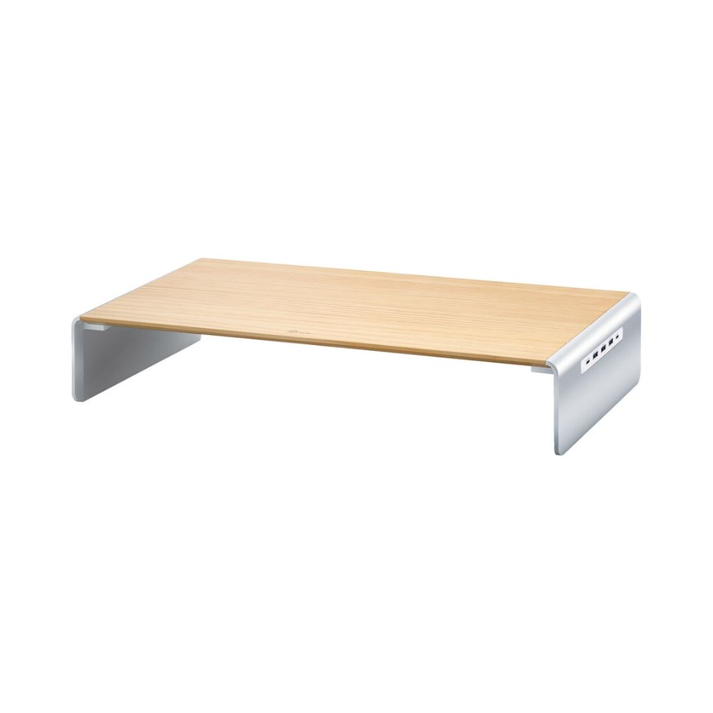 j5create JCT425 Wood Monitor Stand with Docking Station