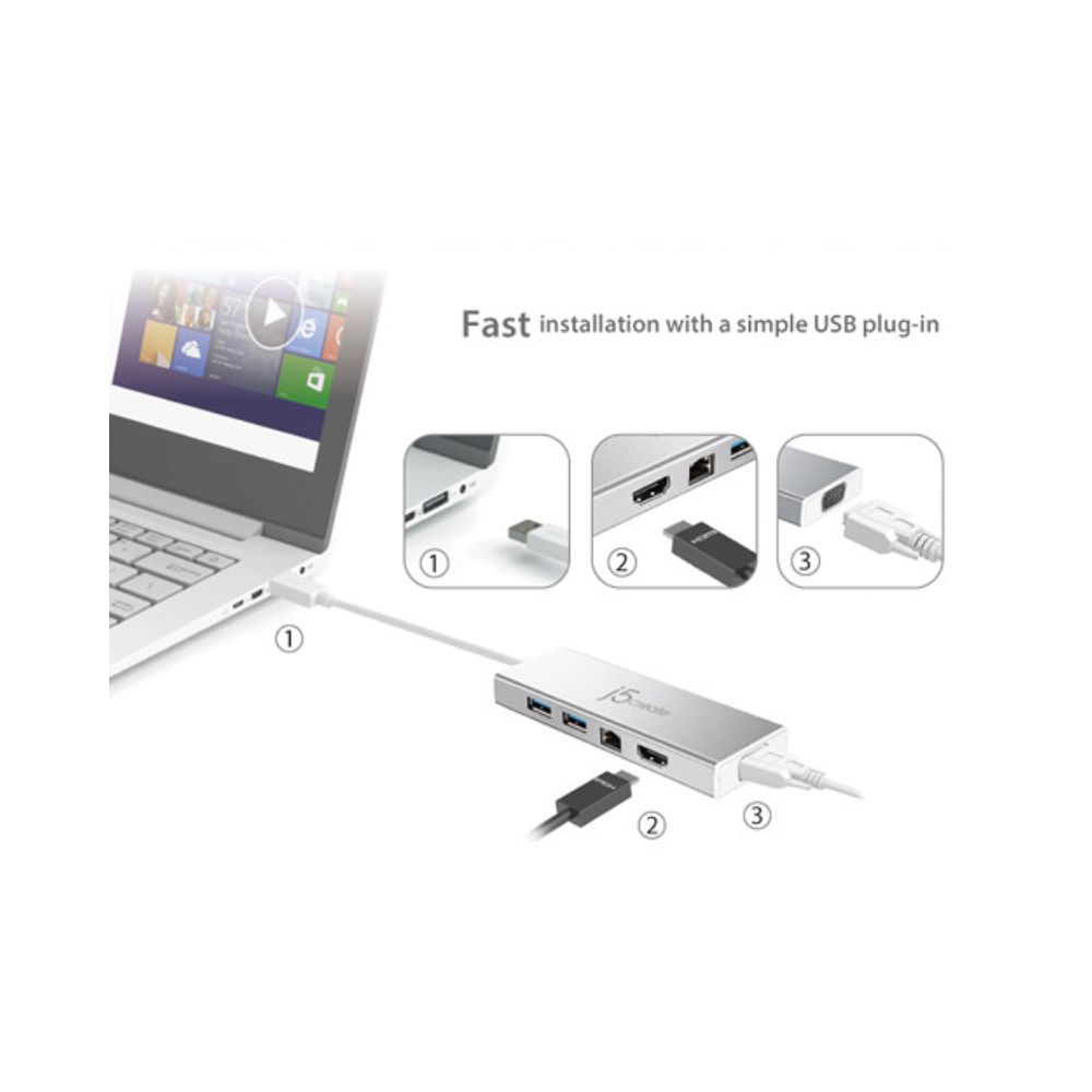 j5create JUD380 USB 3.1 Gen 1 Mini Dock