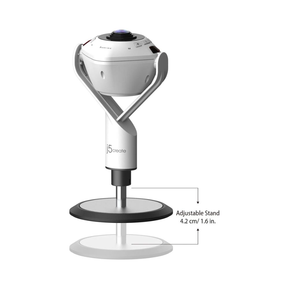 j5create JVU368 360° AI-Powered Webcam with Speakerphone