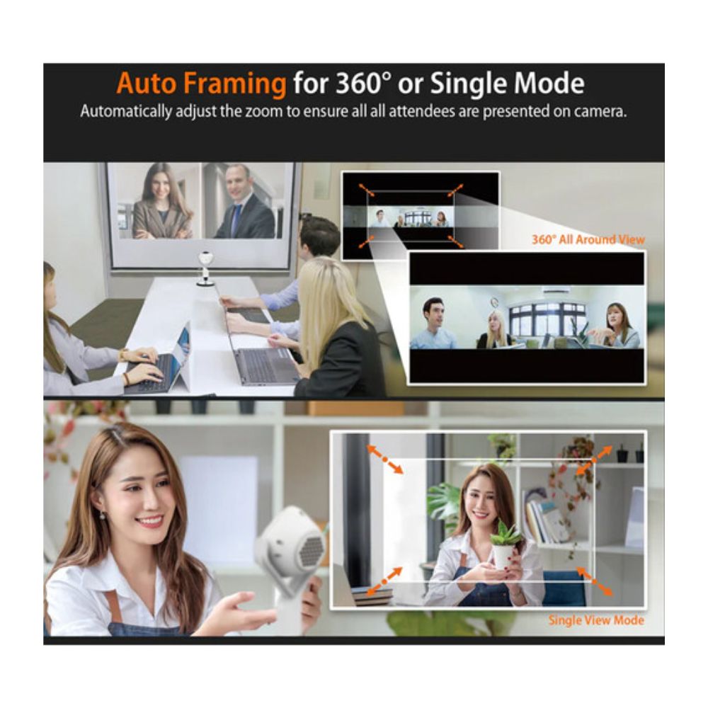 j5create JVU368 360° AI-Powered Webcam with Speakerphone