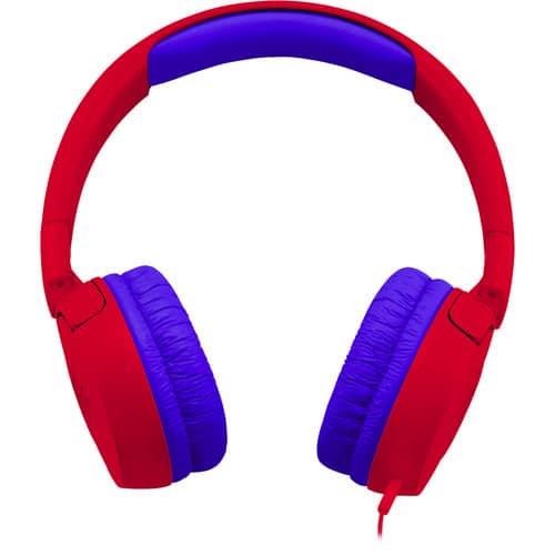 JBL JR300 Volume-Limited Kids On-Ear Headphones (Spider Red)