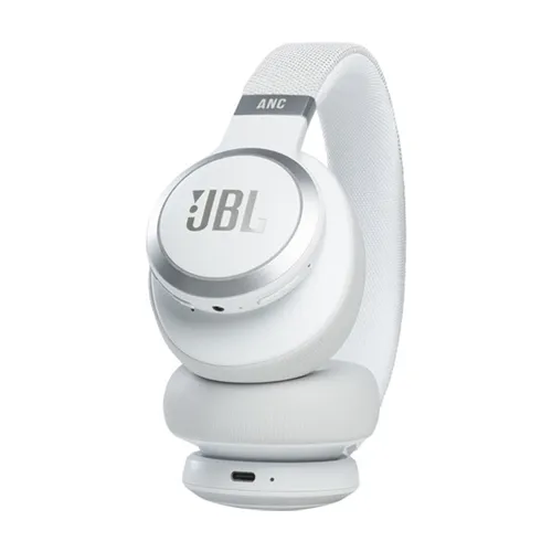 JBL Live 660NC Noise-Canceling Wireless Over-Ear Headphones (White)