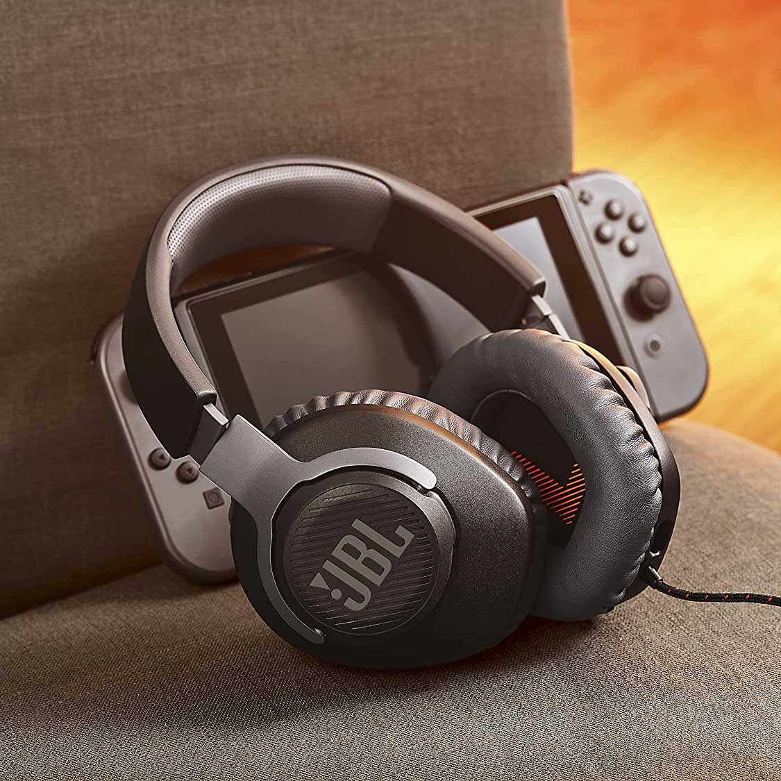 JBL Quantum 100 – Wired Over-Ear Gaming Headphones – Black