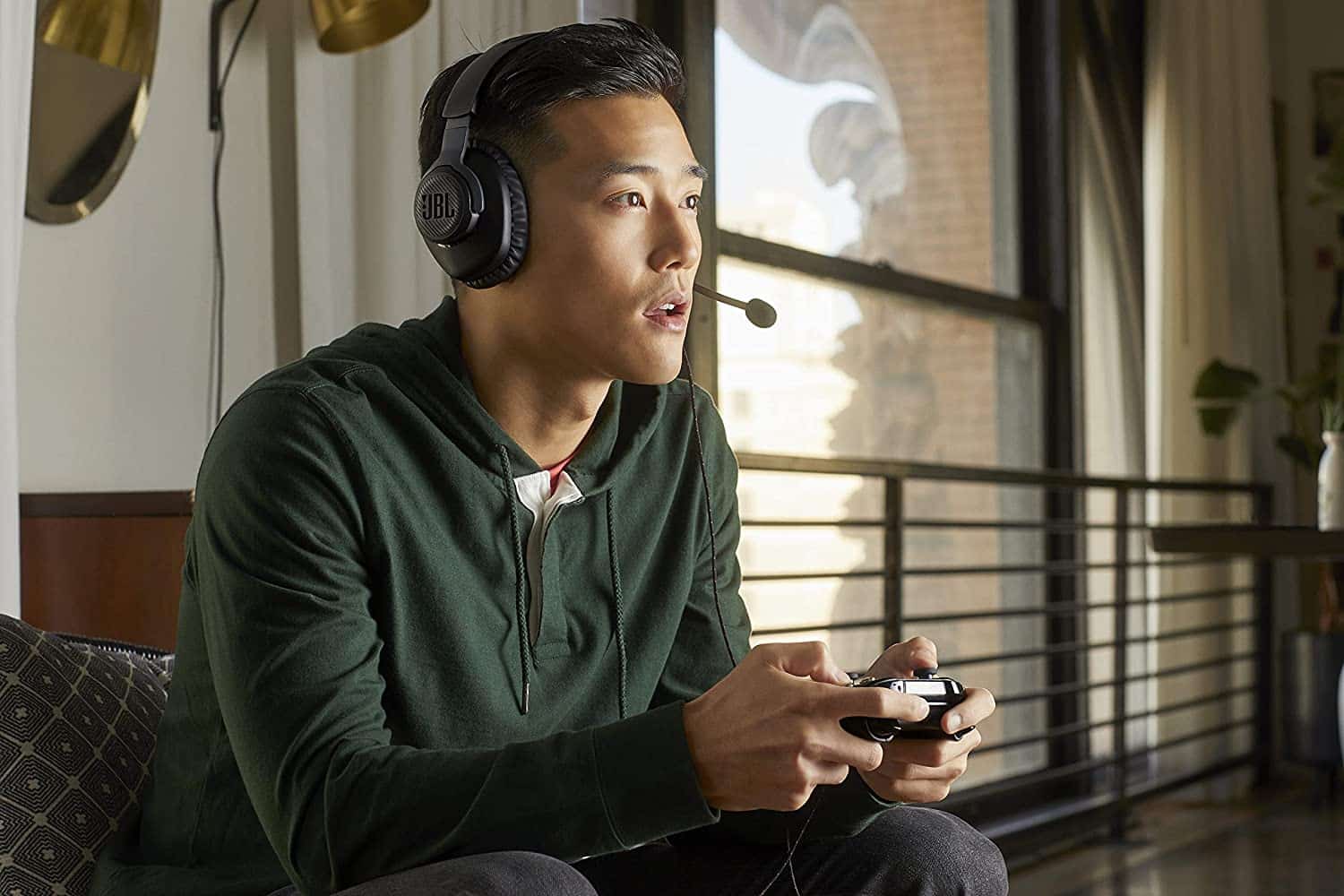 JBL Quantum 100 – Wired Over-Ear Gaming Headphones – Black