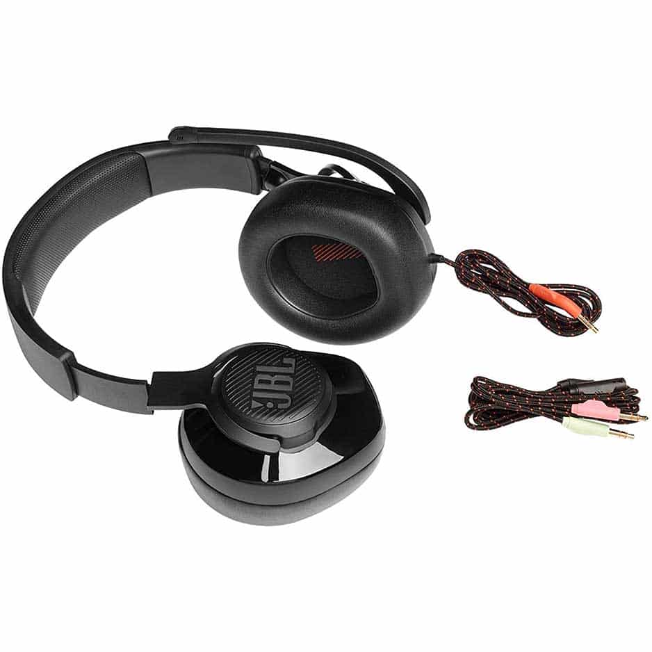 JBL Quantum 200 – Wired Over-Ear Gaming Headphones – Black, Large