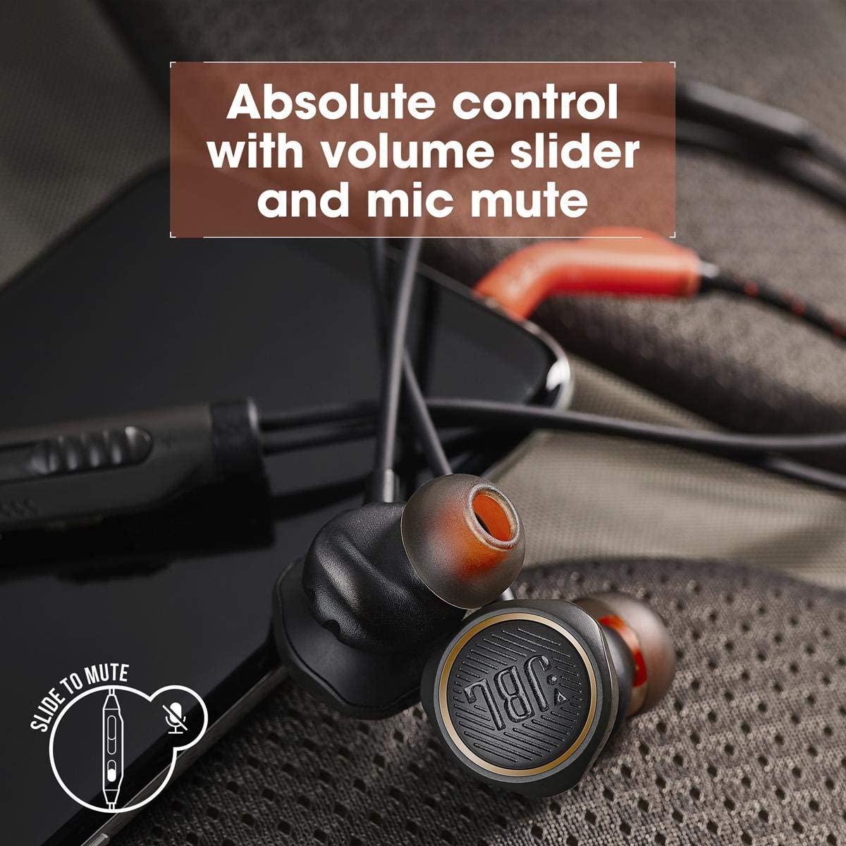 JBL Quantum 50 Wired, in-Ear Gaming Headphones with Inline Control – Black