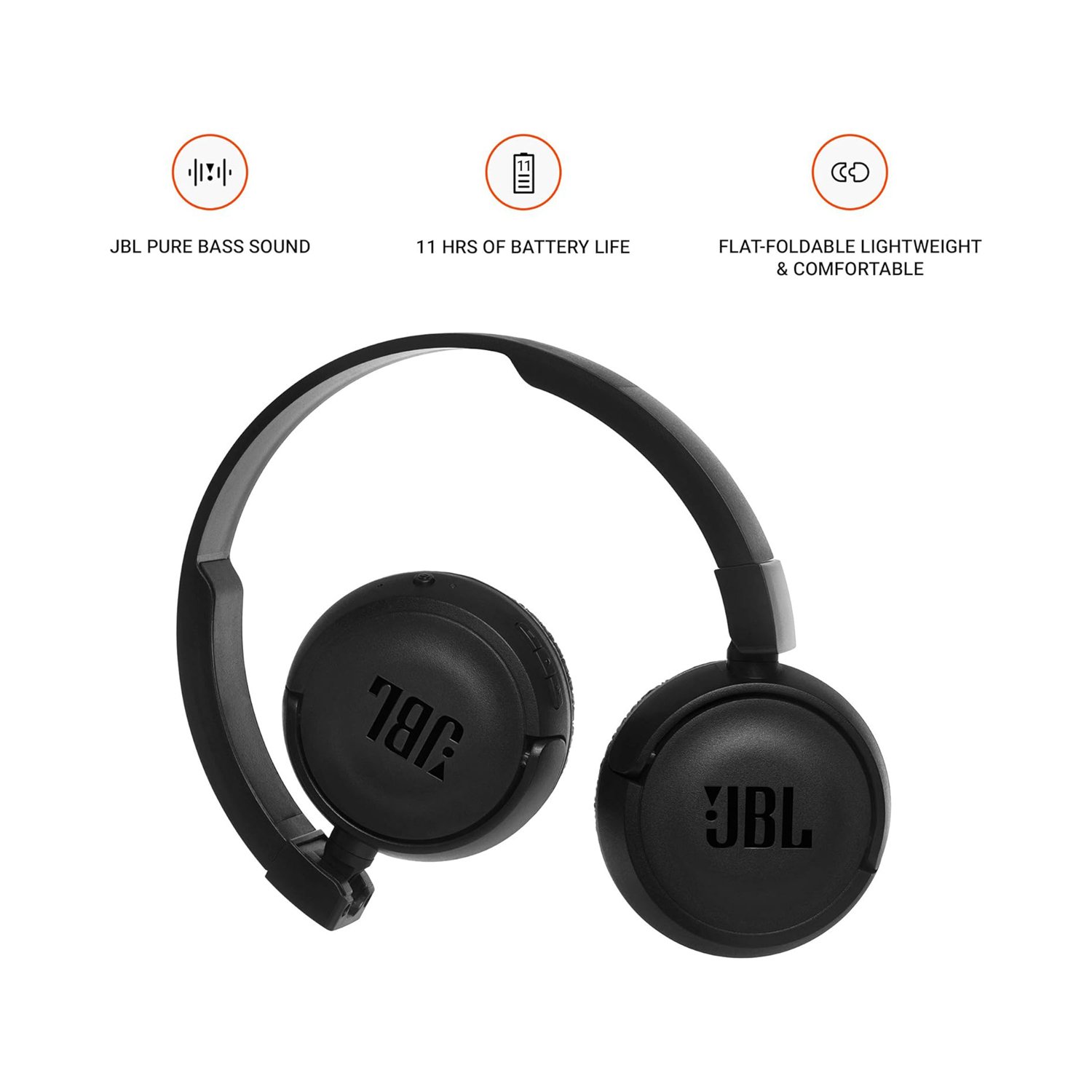 JBL T460BT Extra Bass Wireless On-Ear Headphones
