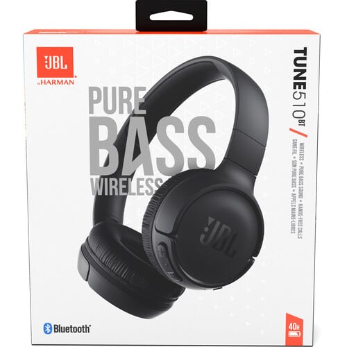 JBL Tune 510BT Wireless On-Ear Headphones (Black)