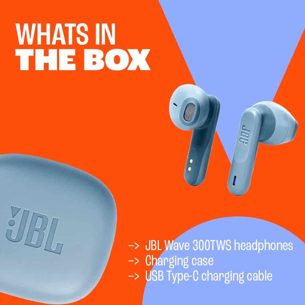 JBL Wave 300 TWS True Wireless In-Ear Bluetooth Headphones in Charging Case