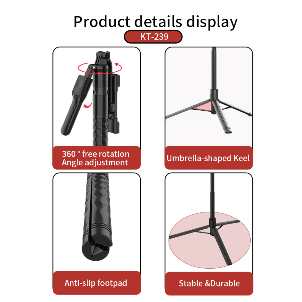Jmary KT-239-Selfie Stick Tripod