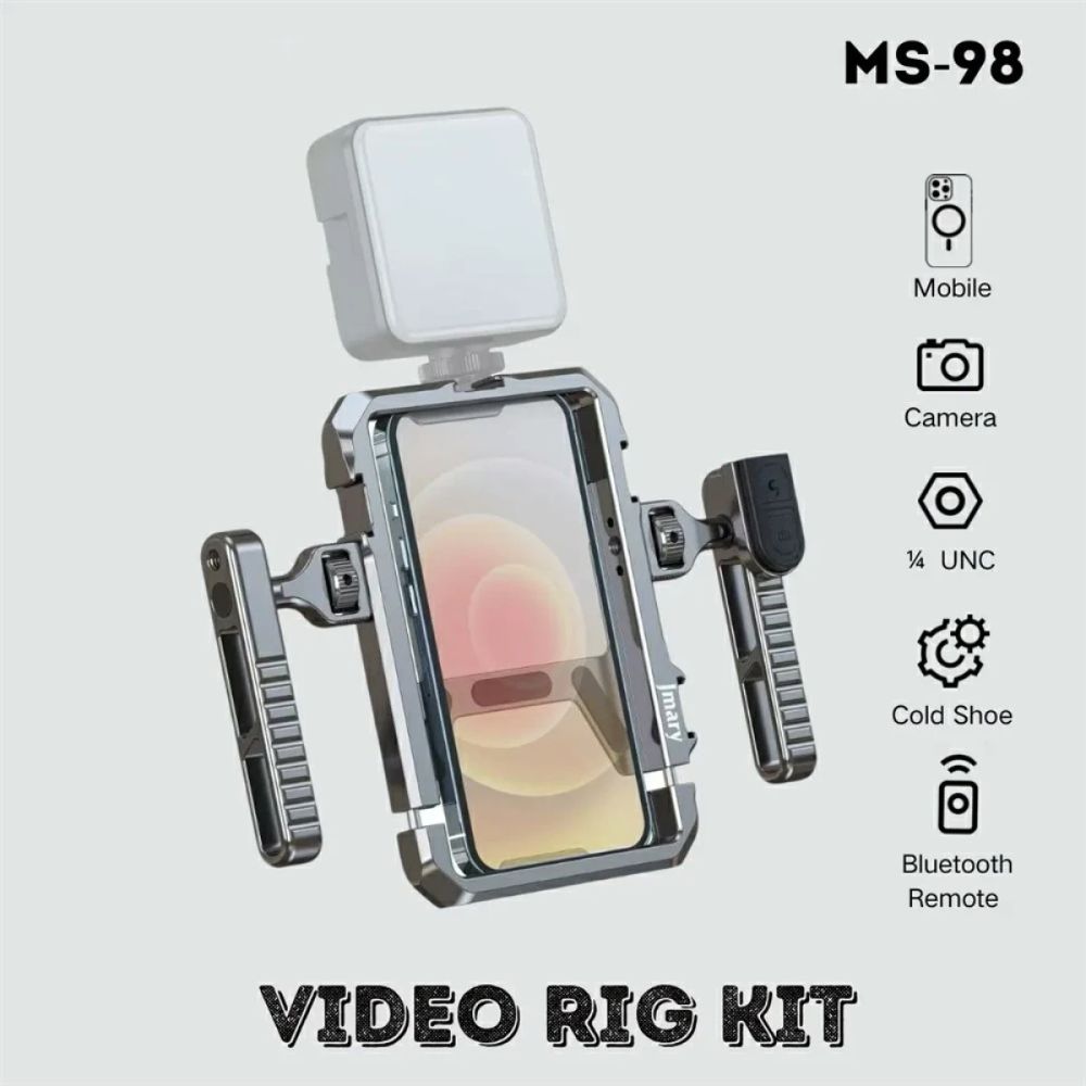 Jmary MS-98 Wireless Remote Aluminum Smartphone Video Rig Kit