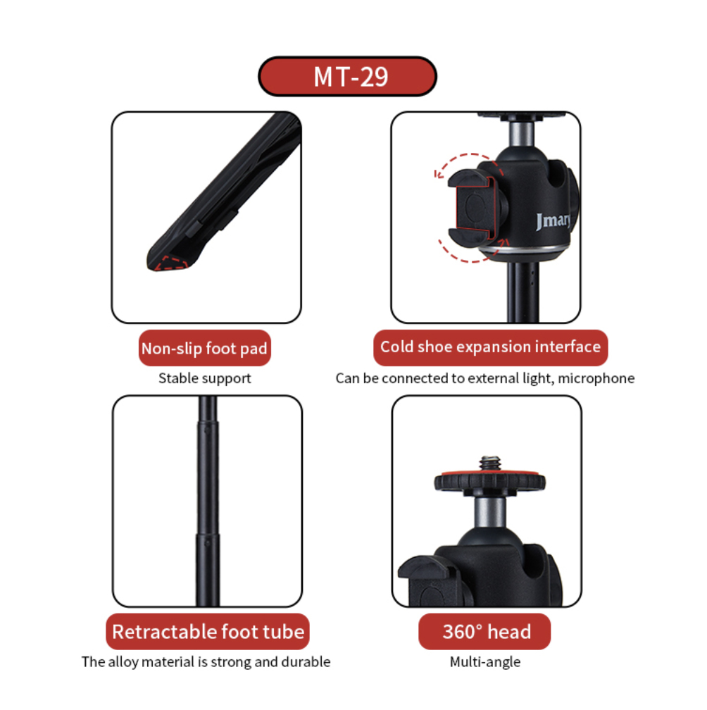 Jmary MT-29-Mini Tripod Multi Function 360