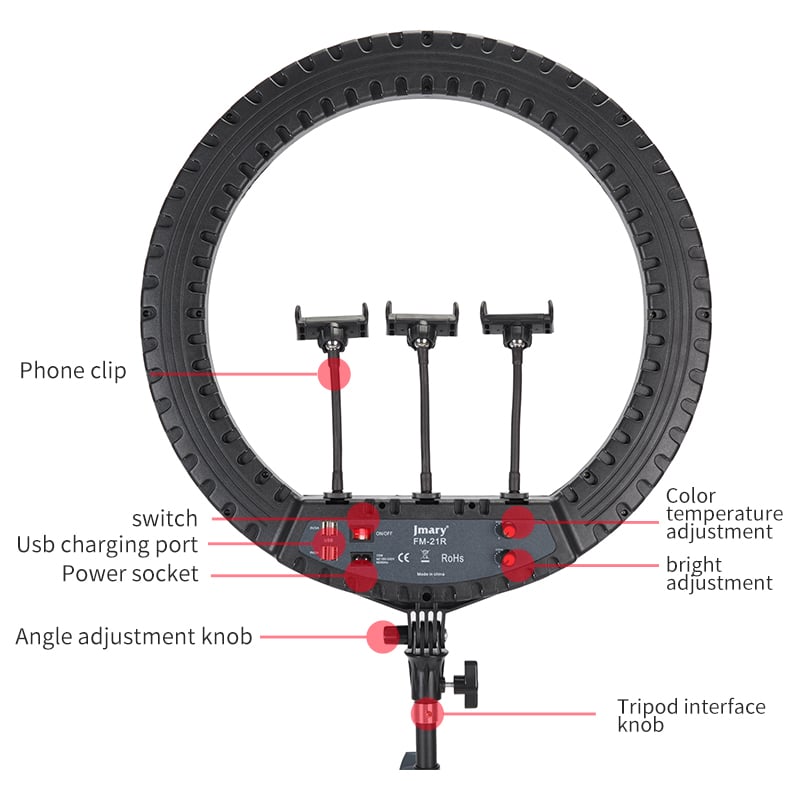 Jmary Ring light FM-21R For Ultimate Video -Photo Shooting