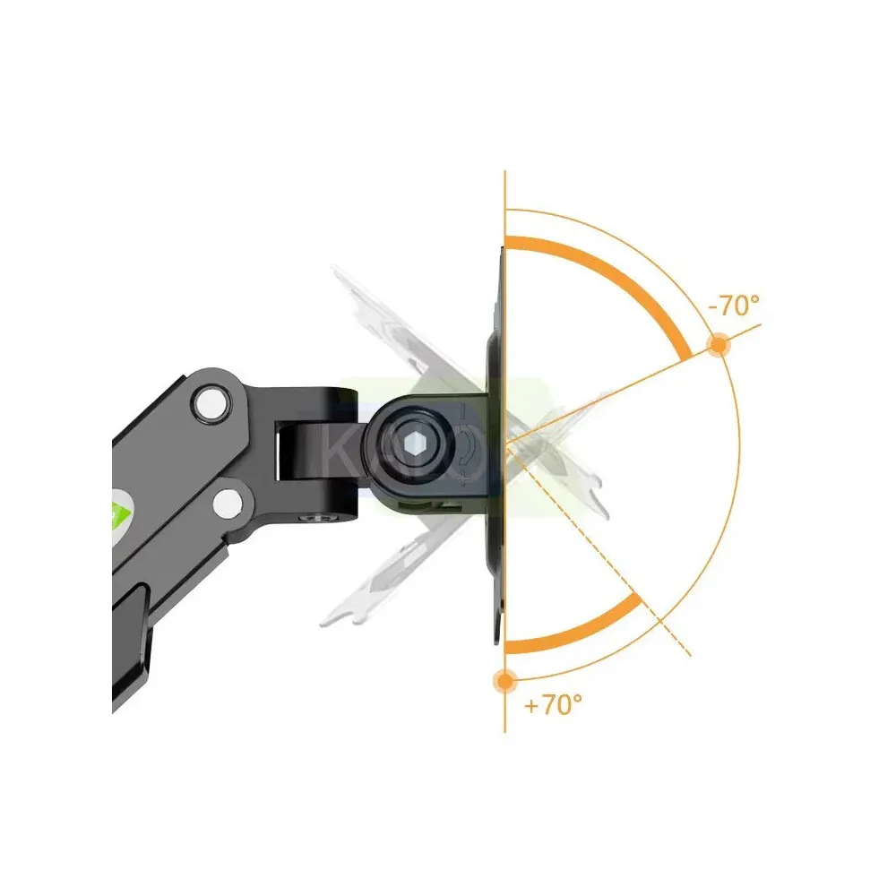 Kaloc DS160-2B Adjustable Dual Monitor Arm with Gas Spring