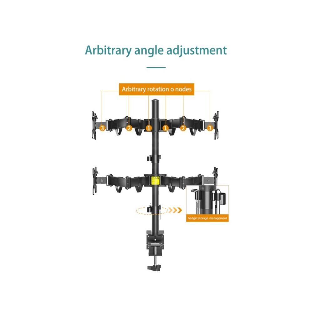Kaloc DW240J Adjustable 4 Monitor Arm