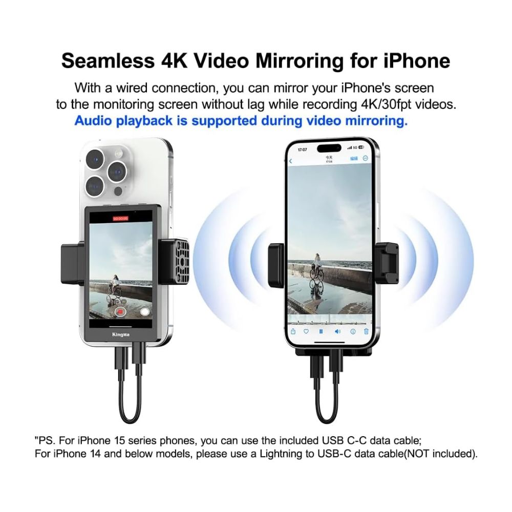 King Ma PH01 Max 4K Phone Vlog Selfie Monitor Screen