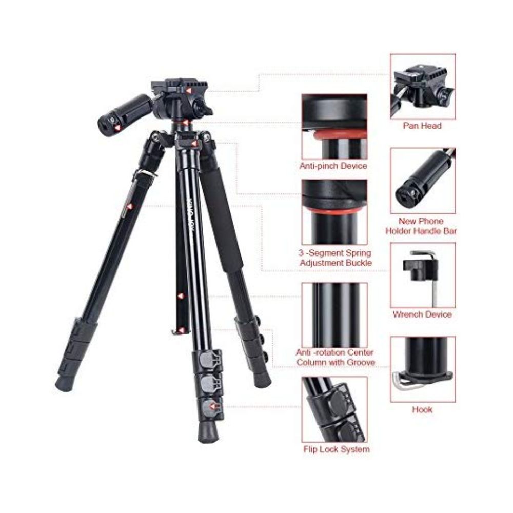 Kingjoy BT-158 Multi-Functional 5-in-1 Camera Stand, Video Tripod