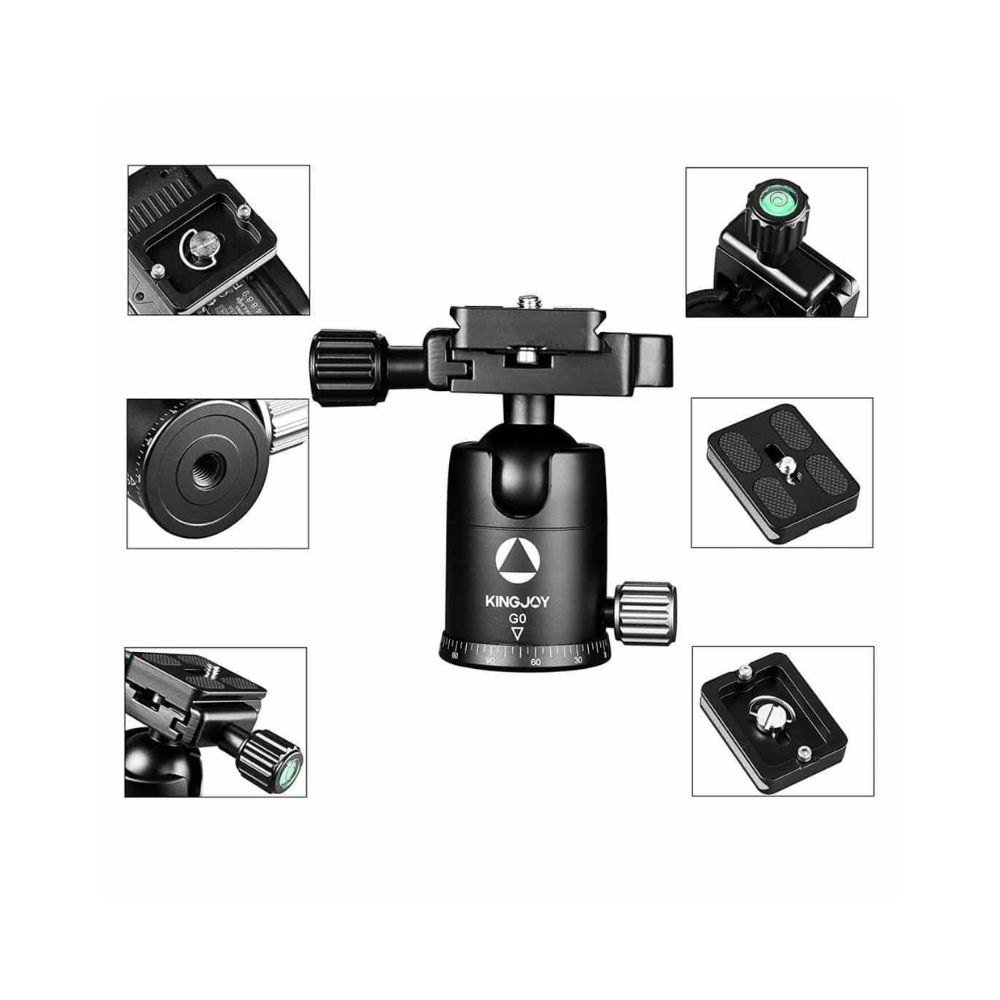 Kingjoy G Series Rotation Ball Head with Quick Release Plate