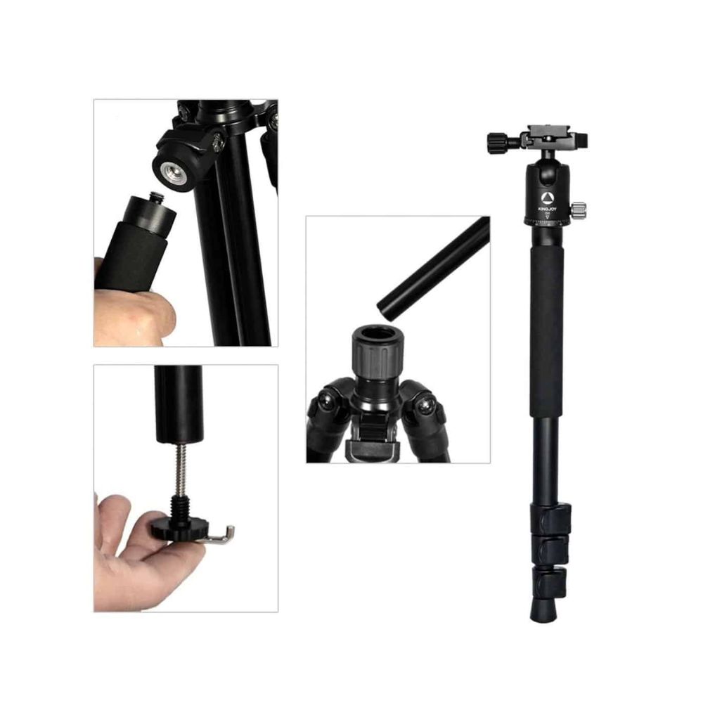 Kingjoy G555+G0 4-Section Travel Tripod Detachable Monopod