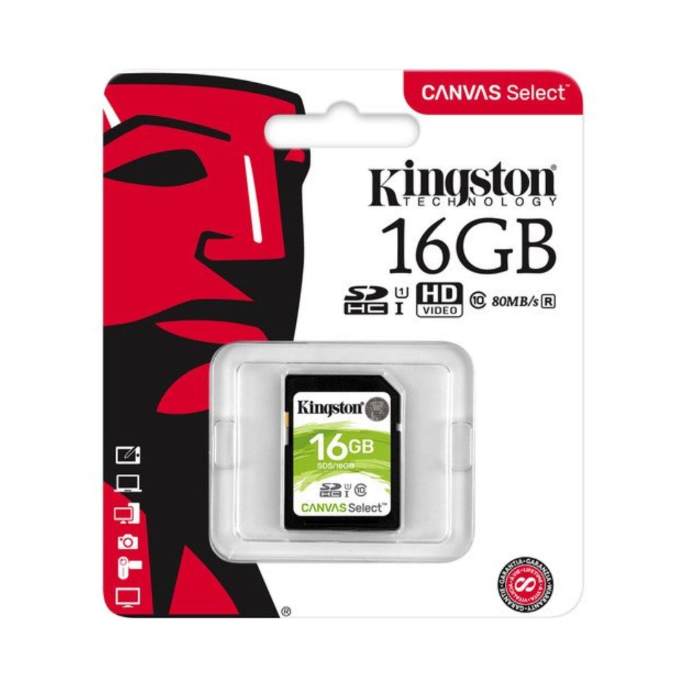 Kingston 16GB Canvas Select UHS-I SDHC Memory Card