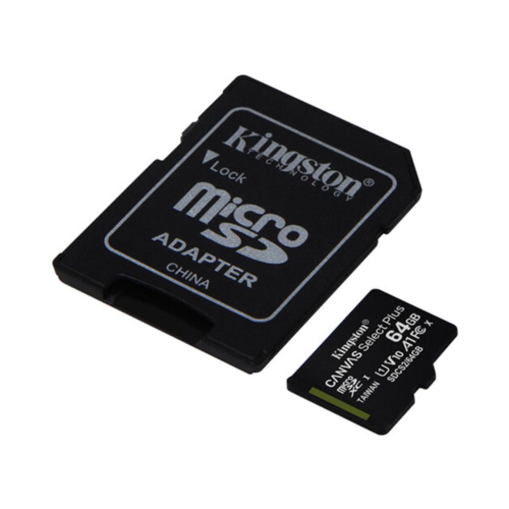 Kingston 64GB Canvas Select Plus UHS-I microSDXC Memory Card with SD Adapter