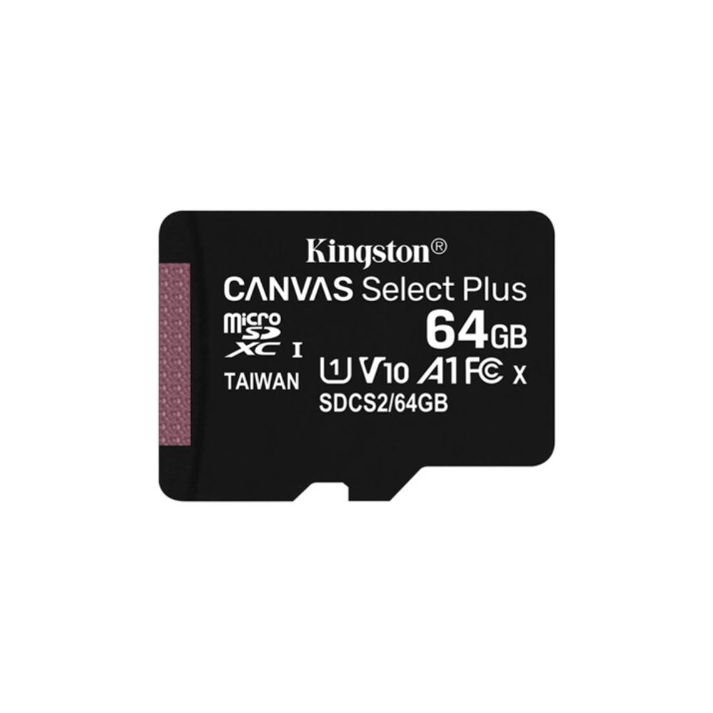 Kingston 64GB Canvas Select Plus UHS-I microSDXC Memory Card with SD Adapter