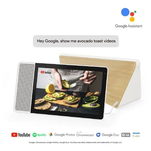 Lenovo 10.1″ Smart Display (White and Bamboo)
