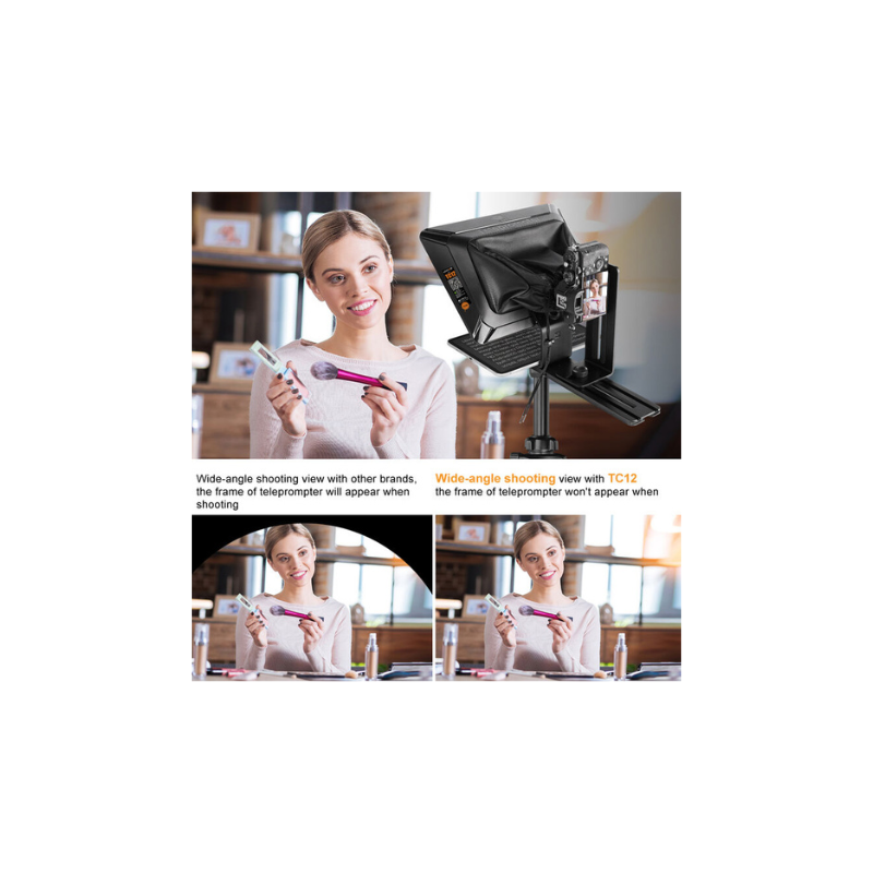 LENSGO 12.9” Aluminum Teleprompter for iPad Tablet DSLR Cameras