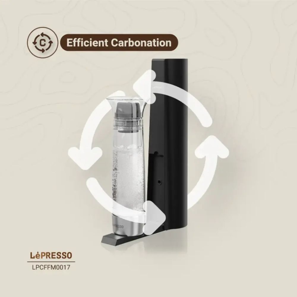 Lepresso Carbonator Instant Sparkling Water 800mL – Black