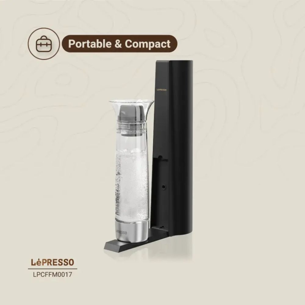 Lepresso Carbonator Instant Sparkling Water 800mL – Black