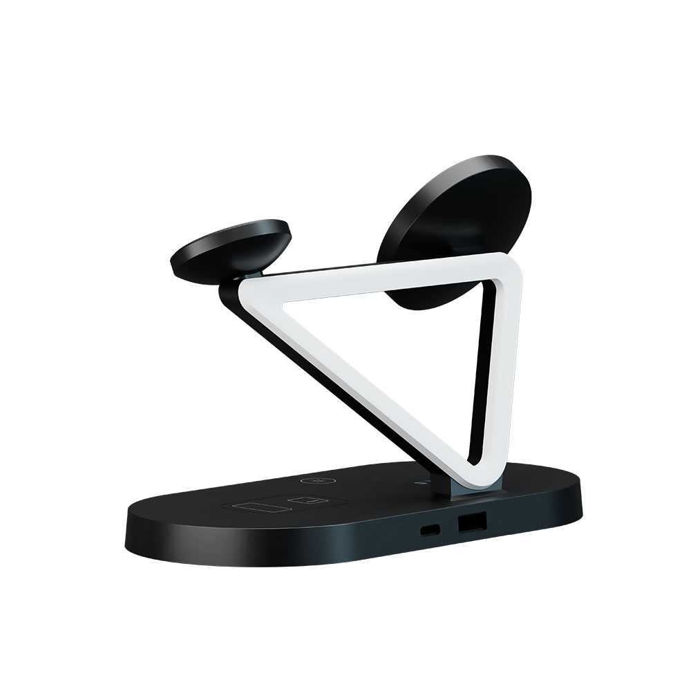 Levelo Premio 5 in 1 Magsafe Wireless Charging Station 15W – Black