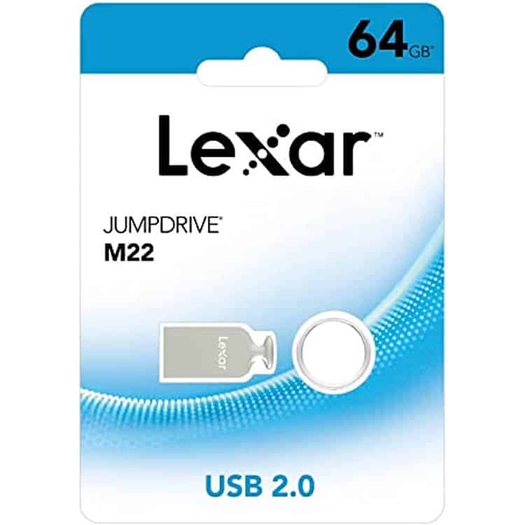 Lexar M22 USB 2.0 64GB Flash Drive, Silver