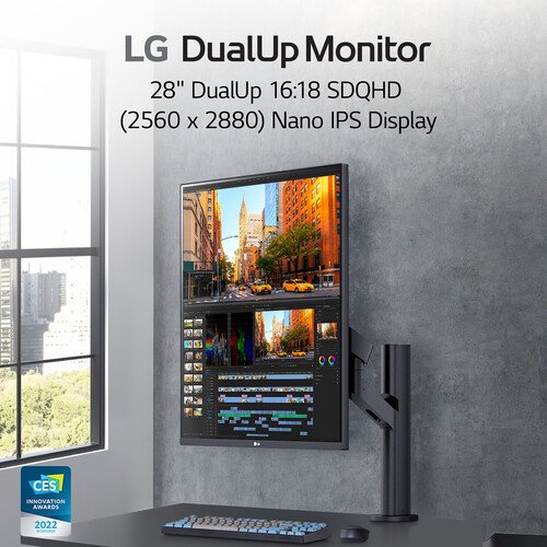 LG DualUp 28MQ780-B 27.6″ HDR Monitor with Ergo Stand
