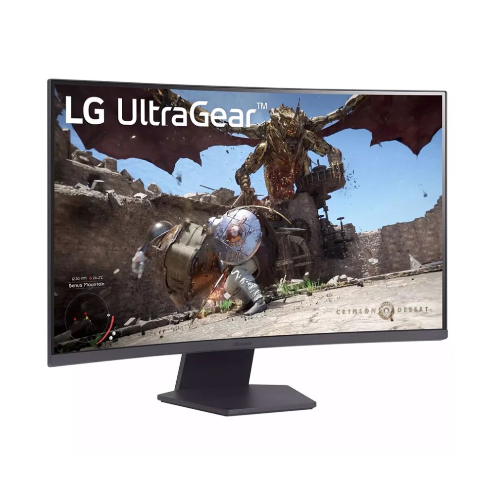 LG UltraGear 32″ QHD 180Hz 1ms Curved Gaming Monitor – 32GS60QC-B with AMD FreeSync™ and HDR10.