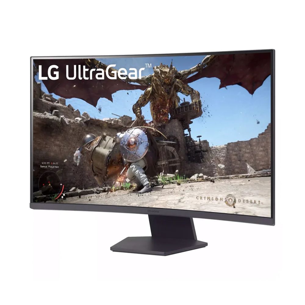 LG UltraGear 32″ QHD 180Hz 1ms Curved Gaming Monitor – 32GS60QC-B with AMD FreeSync™ and HDR10.