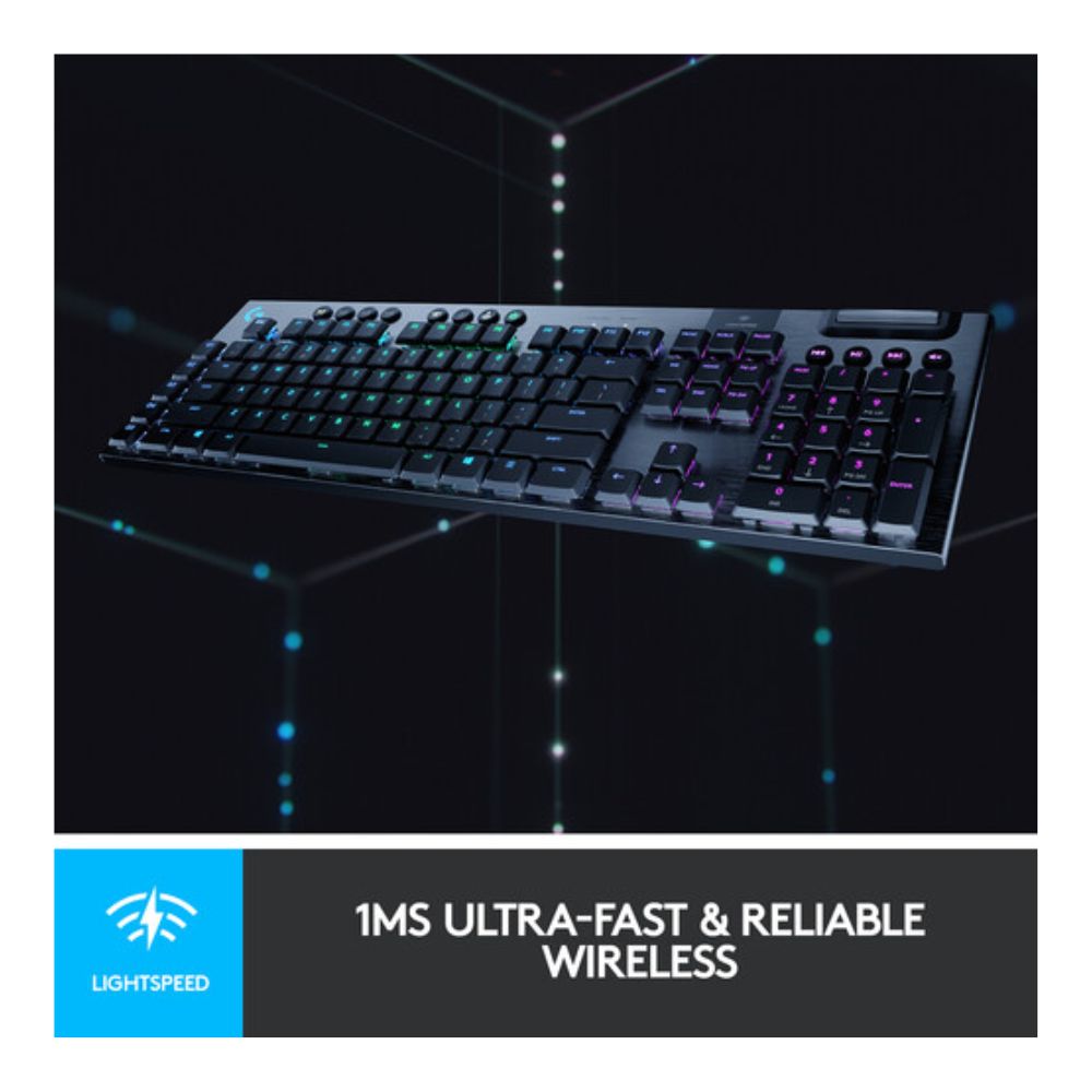 Logitech G G915 LIGHTSPEED Wireless RGB Mechanical Gaming Keyboard (Carbon, GL Tactile)