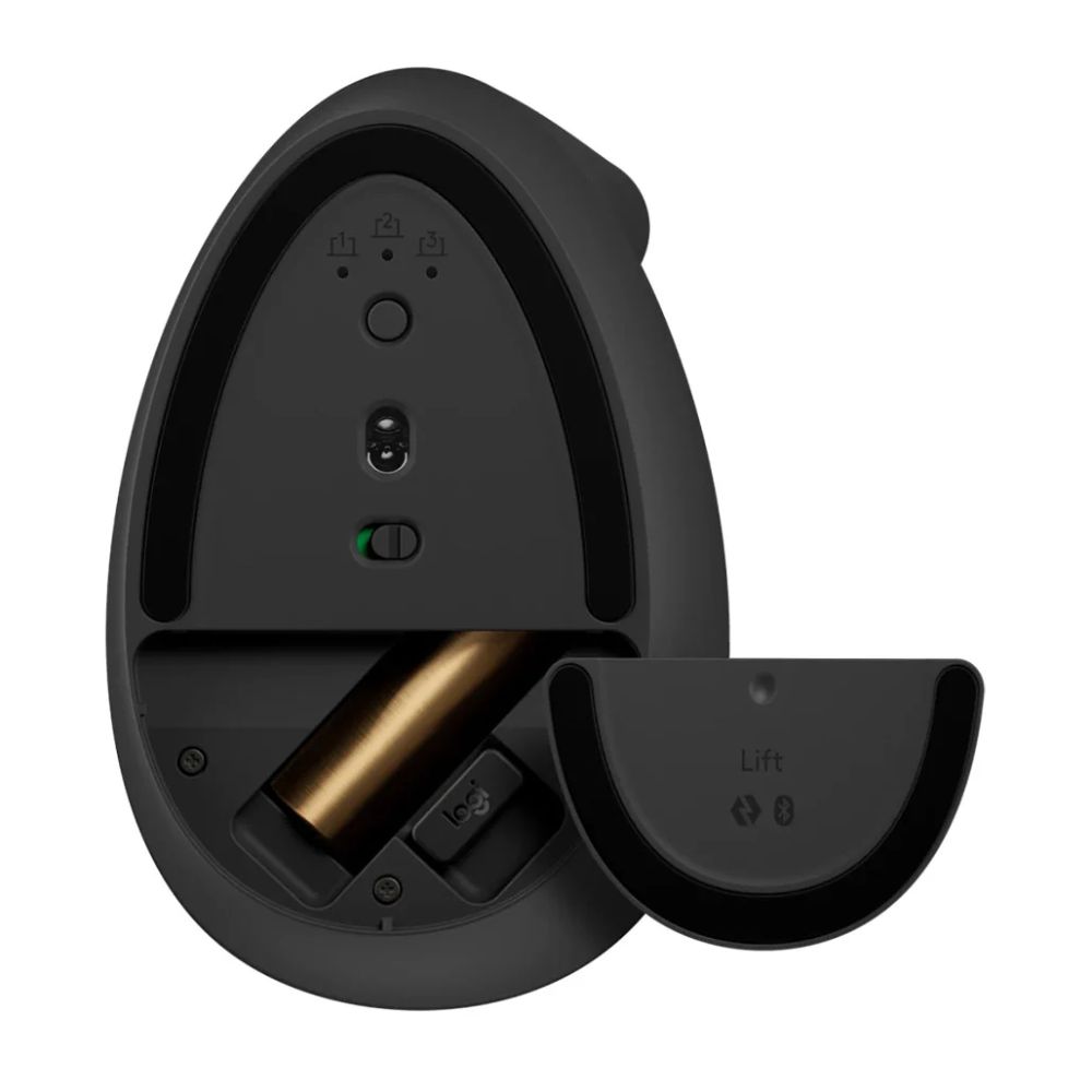 Logitech Lift Vertical Ergonomic Wireless Mouse (Graphite)