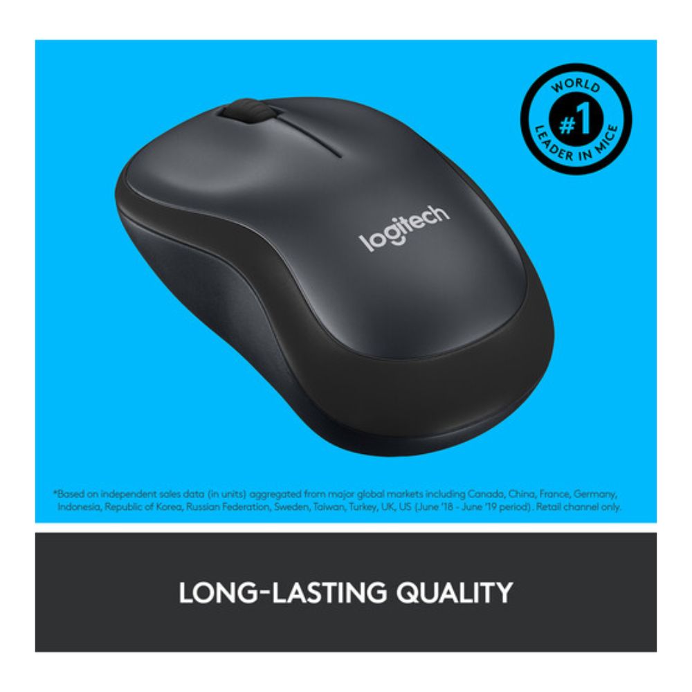 Logitech M220 SILENT Wireless Mouse (Black)