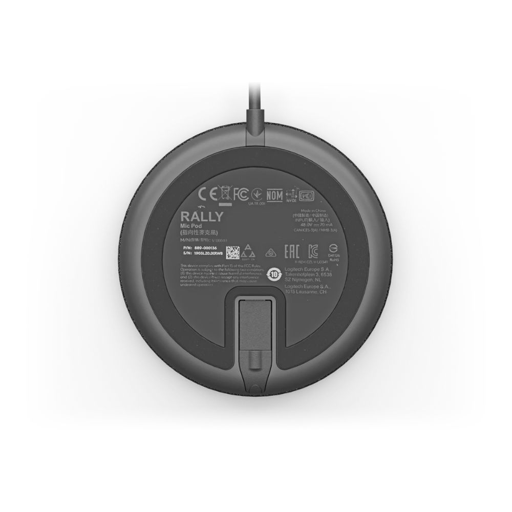 Logitech Rally Mic Pod – Modular Microphone with RightSound Technology