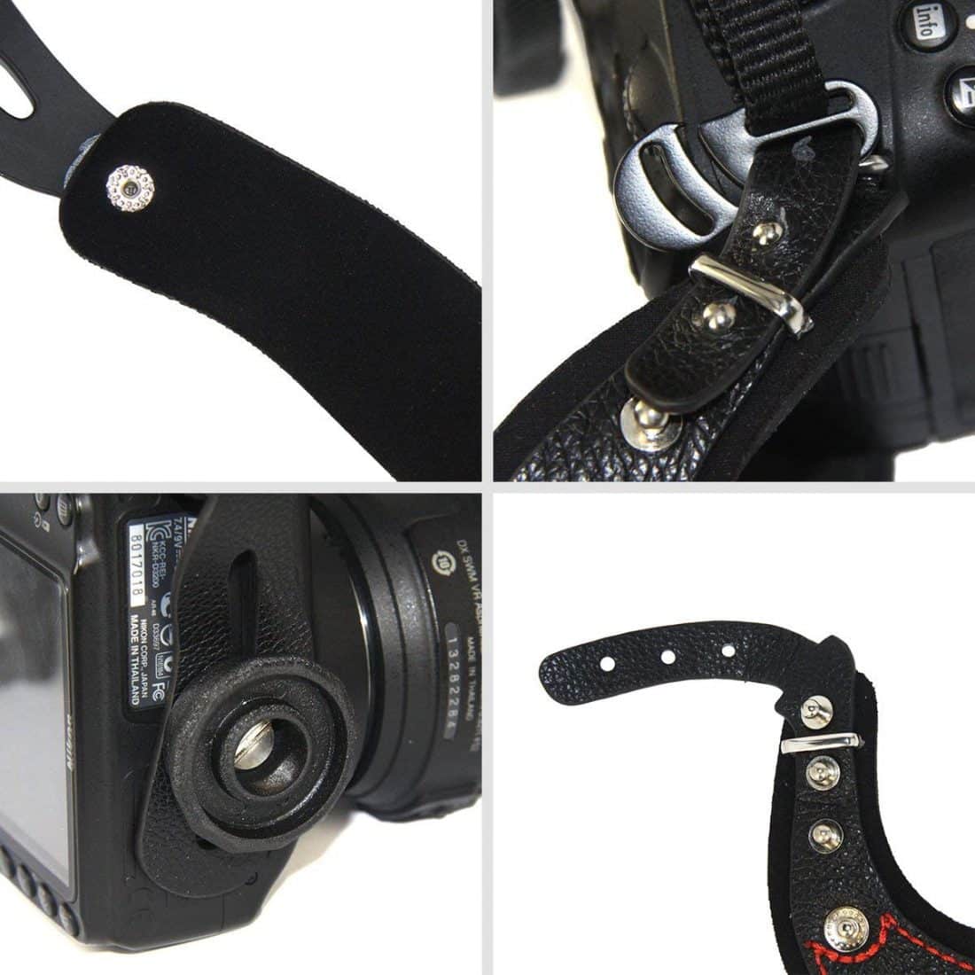 LYNCA Camera Hand Strap(Black-Red-Yellow)