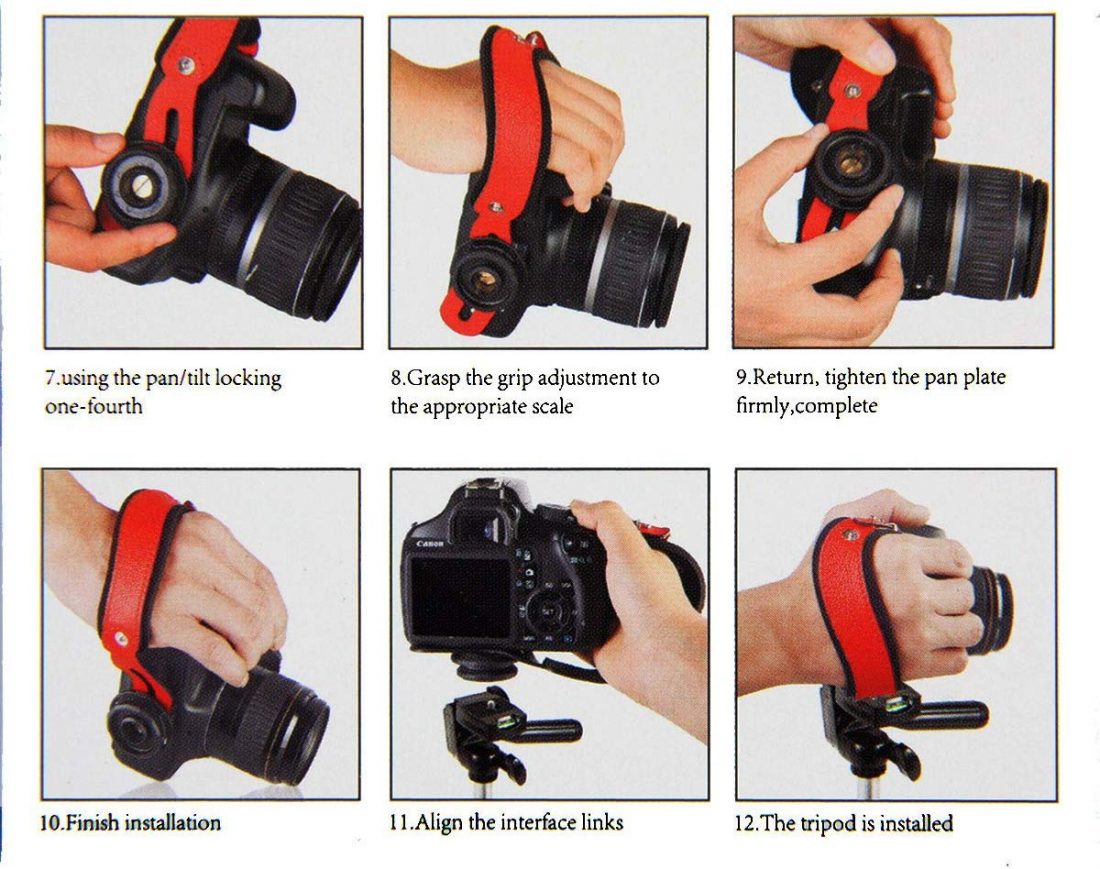 LYNCA Camera Hand Strap(Black-Red-Yellow)
